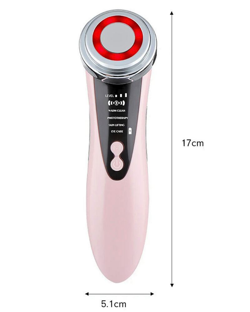Massageador Facial DermoLux 4 em 1: Rejuvenescimento, Lifting Facial, Limpeza Profunda e Cuidado com os Olhos