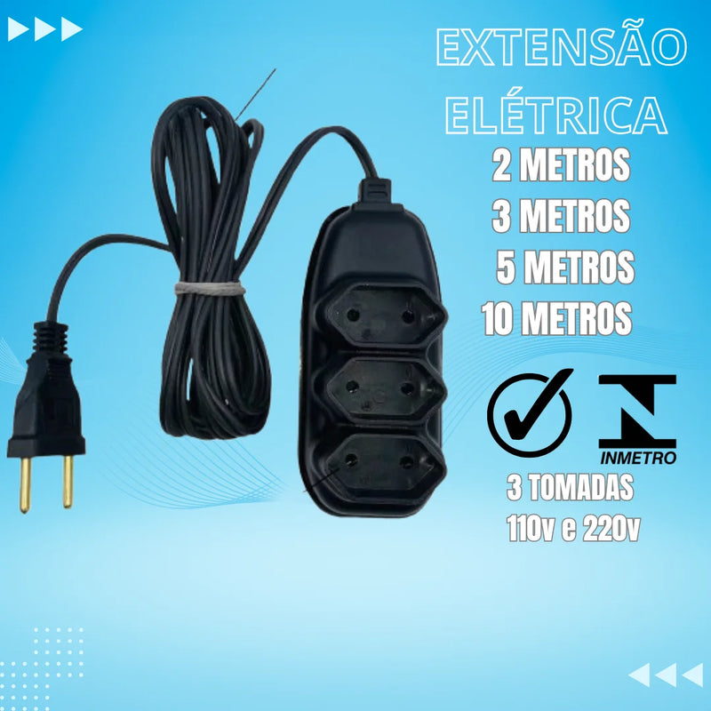 Extensão Elétrica- 3 Tomadas